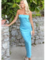 Elegant Blue Mermaid Evening Long Prom Dresses,MB23