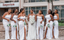 Mismatched White Mermaid Long Bridesmaid Dresses,BD224