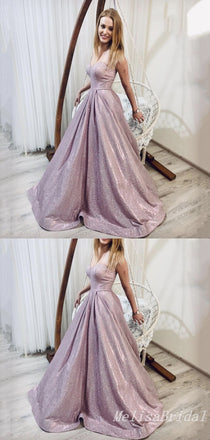 Gorgeous Sparkle Elegant Strapless Sweetheart Evening Gown Long Prom Dresses with Pleats,MB323