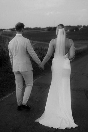 Elegant White Spaghetti Straps Strapless Mermaid Long Cheap Wedding Dresses,WD62