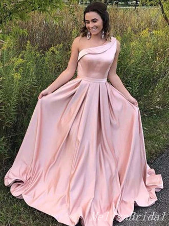 Elegant One Shoulder A-line Evening Gown Long Prom Dresses ,MB303