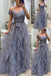 Fluffy Off Shoulder A-line Evening Gown Maxi Long Evening Party Prom Dresses ,MB716