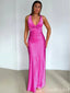 Elegant V Neck Satin Mermaid Long Prom Dress Online,MB10973