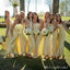 Light Yellow Strapless Sheath Long Bridesmaid Dresses,BD227