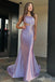 One Shoulder Mermaid Long Prom Dresses with Trailing ,MB10978