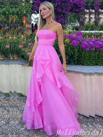 Sexy Elegant Irregular A-Line Evening Gown Maxi Long Formal Dresses Prom Dresses With Ruffles,MB419