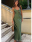 Sexy Dark Green Unique Spaghetti Strap V Neck Mermaid Evening Long Prom Dresses,MB29