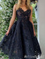 Unique Black Lace Appliques A-line Short Homecoming Dresses with Pleats, HD273