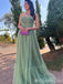 Elegant Green Strapless A-Line Sweetheart Evening Gown Maxi Long Formal Dresses Prom Dresses,MB520