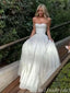 Elegant Strapless A-Line Evening Gown Maxi Long Formal Dresses Prom Dresses ,MB457