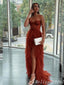 Sexy Strapless Sheer Corset High Low Evening Gown Maxi Long Formal Dresses Prom Dresses,MB503