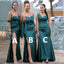 Mismatched Green Mermaid Long Bridesmaid Dresses,BD201