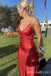 Sexy Spaghetti Straps Front Slit Party Dress Long Prom Dresses to Impress ,MB1027