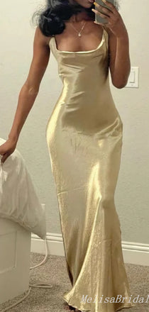 Sexy Spaghetti Straps Sheath Straight Neck Evening Gown Maxi Long Formal Dresses Prom Dresses ,MB474