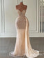 Stylish Pear Pink Strapless Sweetheart Mermaid Evening Gown Long Evening Party Prom Dresses,MB827