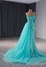 Shiny Green Strapless One Sleeve Sweetheart Mermaid Party Dress Long Prom Dresses to Impress ,MB963