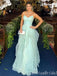 Elegant Mint Green Strapless Sweetheart Evening Gown Maxi Long Formal Dresses Prom Dresses With Ruffles,MB524