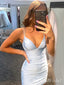 Elegant Light Blue Spaghetti Straps Simple Cheap Short Homecoming Dresses, HD148