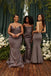 Mismached Grey Simple Mermaid Long Cheap Bridesmaid Dresses ,BD115