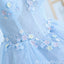 Blue Sweetheart A-line Ball Gown Evening Gown Maxi Long Evening Party Prom Dresses,MB799