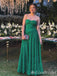 Gorgeous Green Strapless Sweetheart A-line Long Party Dress Prom Dresses,MB1033