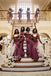 Mismached burgundy Simple Mermaid Long Cheap Bridesmaid Dresses ,BD117