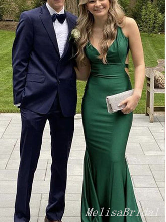 Sexy Deep V-neck Floor Length Mermaid Evening Gown Prom Dresses ,MB215
