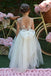 Elegant White Tulle Lace Appliques A-Line Cheap Simple Long Flower Girl Dresses,FG49