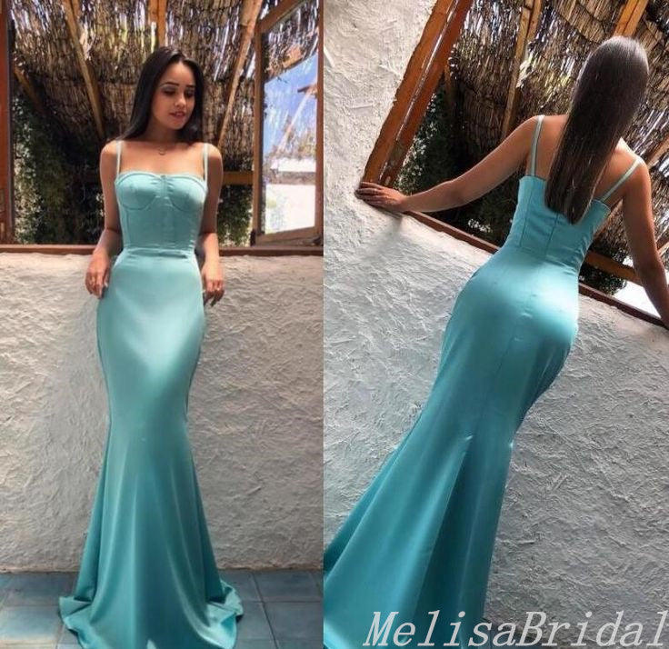 Sexy Spaghetti Straps Mermaid Evening Gown Maxi Long Formal Dresses Prom Dresses,MB534