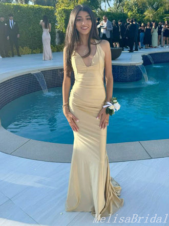 Sexy Simple Mermaid Evening Gown Maxi Long Formal Dresses Prom Dresses ,MB497