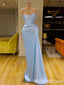 Elegant Sexy Blue Strapless Sweetheart Mermaid Long Prom Dresses to Impress ,MB910