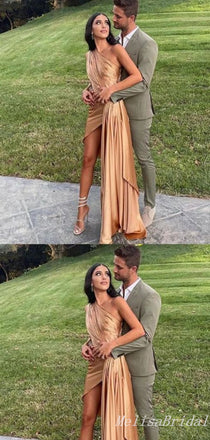 Unique Asymmetrical One Shoulder Evening Gown Maxi Long Formal Dresses Prom Dresses ,MB499