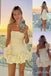 Ivory One Shoulder Mermaid Strapless Graduation Party Short Homecoming Dresses  , HD472