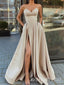 Sexy Strapless A-Line Side Slit Maxi Long Evening Gown Prom Dresses,MB176