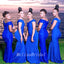 Sexy Royal Blue Off Shoulder Floor Length Cheap Bridesmaid Dresses,BD48