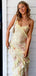 Elegant Yellow Spaghetti Strap Ruffles Colorful Beach Prom Dresses,MB89