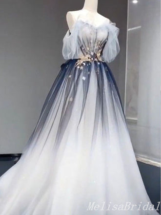 Gorgeous Off Shoulder A-Line Evening Gown Maxi Long Evening Party Prom Dresses ,MB625