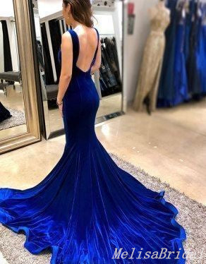 Sexy Sweetheart Open Back Emerald Blue Mermaid Evening Gown Maxi Long Formal Dresses Prom Dresses With Trailing,MB535