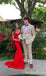 Gorgeous Off Shoulder Red Sweetheart Mermaid Long Party Dress Prom Dresses,MB1043