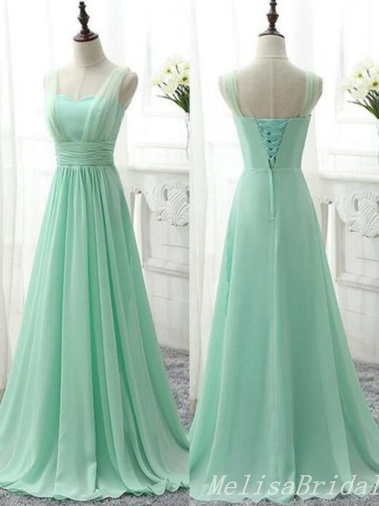 Elegant Mint Green Sweetheart Lace up Back A-line Long Party Dress Prom Dresses,MB1044