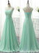 Elegant Mint Green Sweetheart Lace up Back A-line Long Party Dress Prom Dresses,MB1044