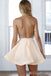 Halter Sparkle Open Back A-Line Graduation Party Short Homecoming Dresses, HD431