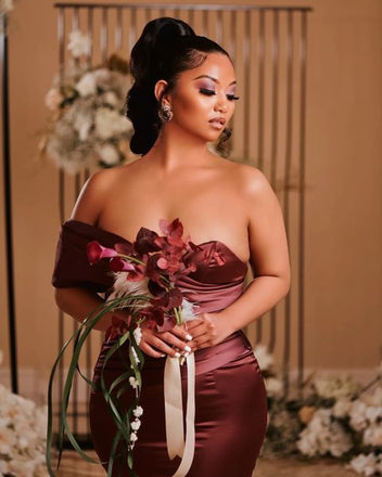 Mismached Sexy Purple Soft Satin Mermaid Long Cheap Bridesmaid Dresses ,BD66