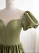 Elegant Green Illusion Sweetheart A-line Long Party Dress Prom Dresses,MB1052