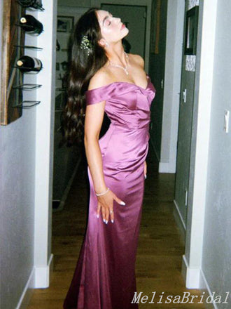 Off-The-Shoulder Mermaid Evening Gown Maxi Long Evening Party Prom Dresses  ,MB599