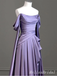 Elegant Purple Off the Shoulder A-line Party Dress Long Prom Dresses to Impress,MB1003