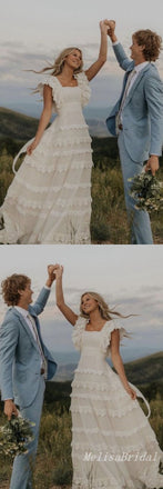 Elegant Stylish Ivory A-line Party Dress Long Prom Dresses to Impress,MB1006