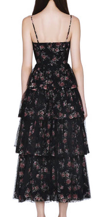 Sexy Black Spaghetti Strap Side Slit Ruffles A-Line Evening Long Prom Dresses,MB69