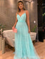 Mint Green Spaghetti Straps Sweetheart Evening Gown Long Evening Party Prom Dresses,MB860