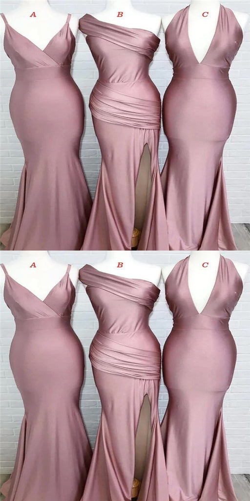 Mismatched Elegant Simple Cheap Mermaid Long Bridesmaid Dresses,BD190